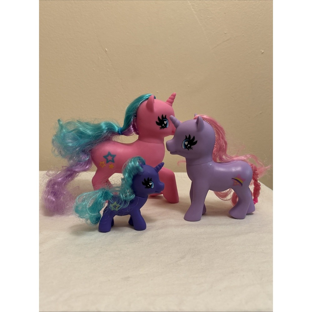 Gi-Go Unicorn Pony Figures Pink Purple Action Figures Set of 3